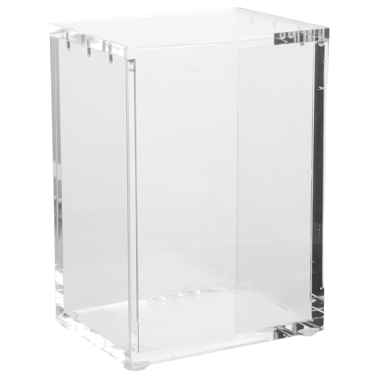 Yardwe Scatola porta-carte magnetica A4 in acrilico, organizer per biglietti da visita, contenitore per esposizione con chiusura magnetica