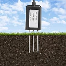 Soil Ec Sensor, 13. 8x1. 5cm Waterproof Soil Salinity Meter Soil Meter Soil Conductivity Detector with RS485 for Agricultural Use