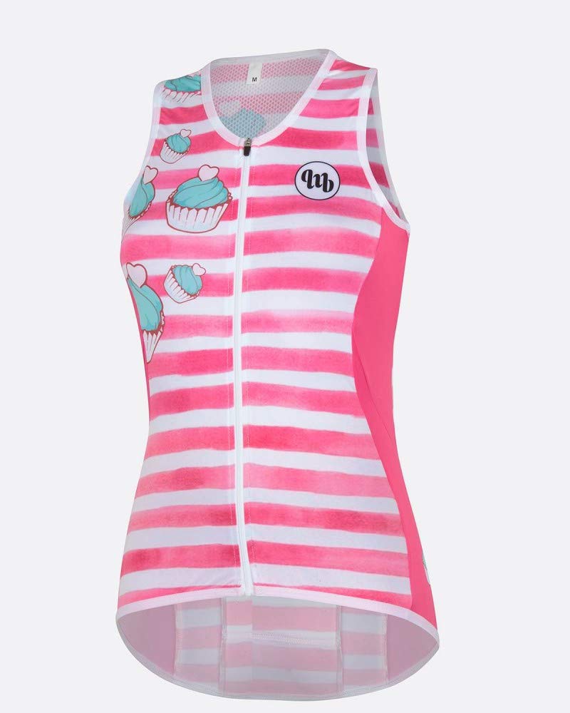 MB Wear Pastry Unisex Adult Swimsuit, Pink/White/Turquoise Blue, FR: S (Manufacturer's Size: S).