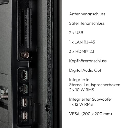 MEDION X15070 (MD 30707) 125,7 cm (50 Zoll) Fernseher (Smart TV, 4K Ultra HD, Dolby Vision HDR, Dolby Atmos, Subwoofer, Netflix, Prime Video, MEMC, Micro Dimming, Bluetooth, PVR) – Bild 6