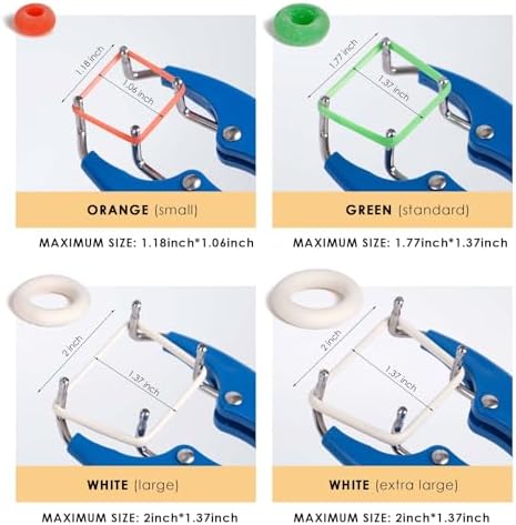 ZHEQOGZH Livestock Castration Bander with 4 Different Sizes of Castrator Rings for Goats Lambs Sheeps and Calves, Balloon Expander Pliers Tool - 3