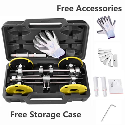 IMT 2 Pack Seamless Seam Setter with 6-Inch Vacuum Suction Cups for Seam Joining and Leveling, Professional Countertop Installation Tool for Granite, Stone, Marble, Slab, Free Storage Case and Gloves