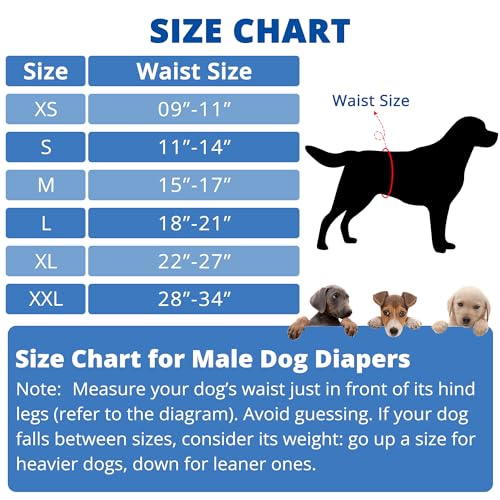 Image of Paw Legend Washable Dog Belly Band Wrap Diapers for Male Dog | High Absorbing Puppy & Doggy Diapers Male (9 Pack,Army,Grey,Navy,Small)