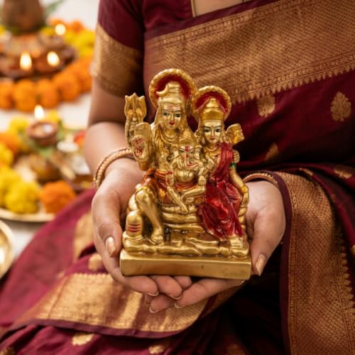 Image of ZAICUS Shiv Parivar Idol for Home Temple, Pooja & Home Decor