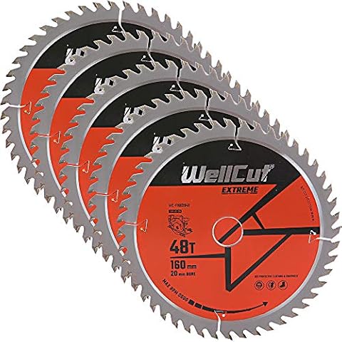 WellCut 160mm TCT Saw Blade Pack of 5 Cover