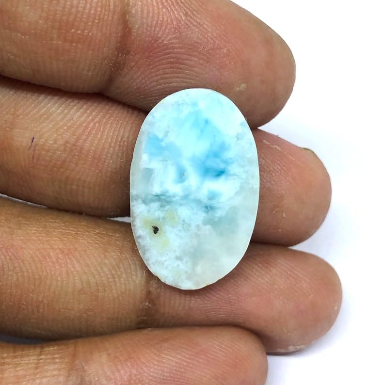 Larimar naturel cabochon pierre gemme lâche pour collier et bague DIY - 5