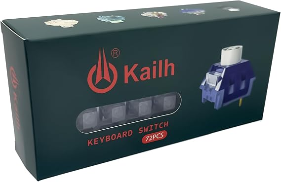 Zjmehty Kailh Box Silent Keyboard Switch Deep Sea Silent Eyelet Switch for Mechanical Keyboard 3 Pin 45gf Linear/Dustproof/Long Life SwitchSilent Eyelet, 72 Pcs..