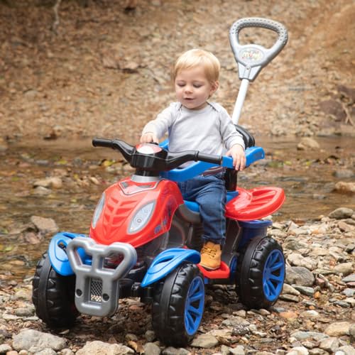 Quadriciclo Infantil Empurrador com Guia Vermelho