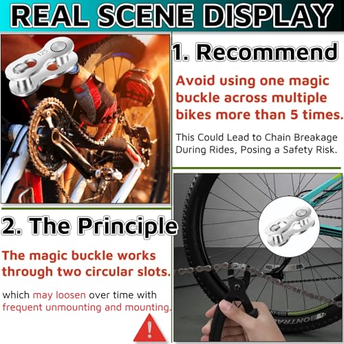 image for HuGuWdy Missing Link 5 Pairs for 12 Speed Chain Master Link for Bicycl