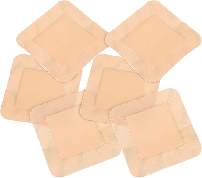 6pcs Silicone Foams Dressing Pressure Sore Pad Wound Dressing Pads with