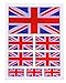 Produktbild b2see Sticker Bogen Flaggen Aufkleber fahnen aufkleber Union Jack Aufkleber kinder Aufkleberbögen Aufkleberbogen 2 Stück