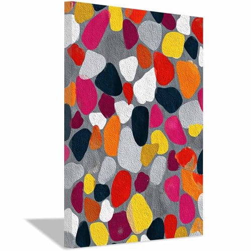 Tableau contemporain salon HUYEEI art abstrait rose décoration appartement