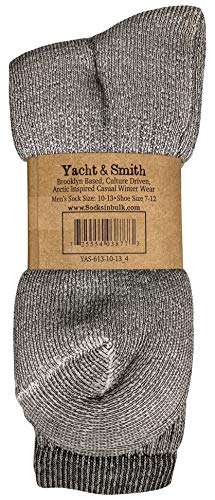 Yacht & Smith 60 Pair Pack Bulk Merino Wool Thermal Boot Socks, Cold Resistant Camping Socks 6