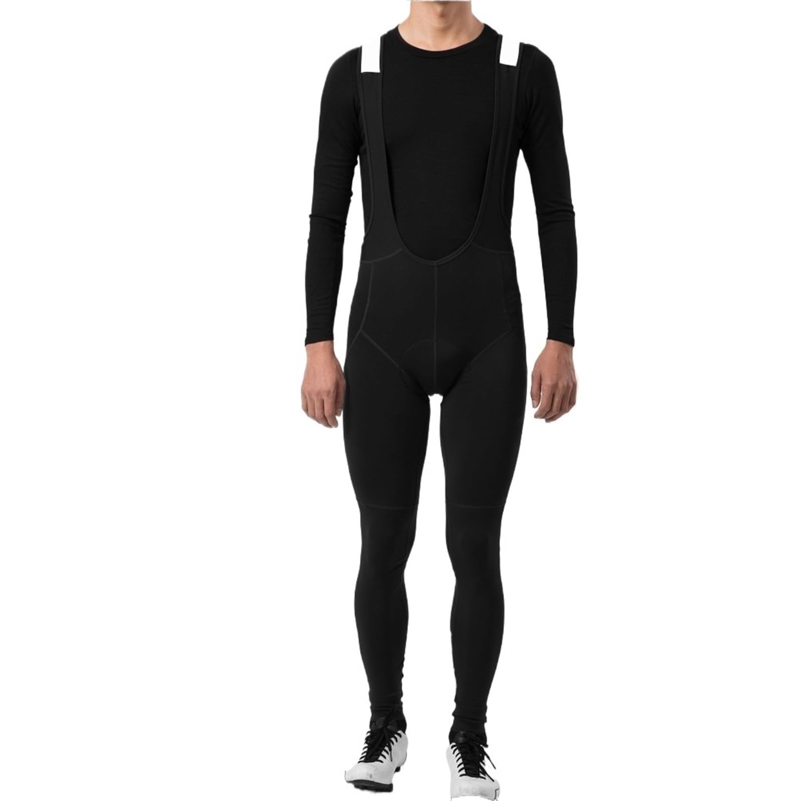 Culotte De Ciclismo con Forro Polar Mallas térmicas de Ciclismo for Entrenamiento Invierno con Tirantes for Paseos 8 a 20 Grados