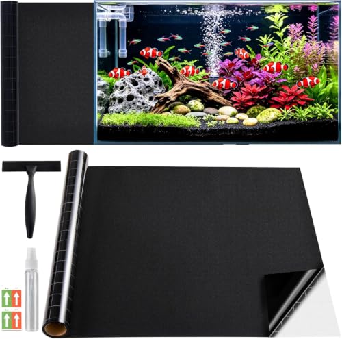 Lifetree Aquarium Hintergrund Fensterfolie Milchglas Schwarz 60 * 200cm