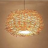 [SchöNe Dekoration] - Mit Einer SchöNen Leuchtenden Vogelnestform, Die Pendelleuchten Webt, Schafft Diese Wandleuchte Eine Warme Und KüNstlerische AtmosphäRe FüR Sie.