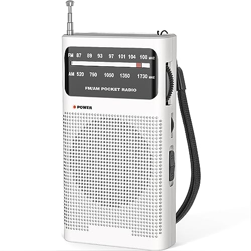 Tendak Taschenradio Batteriebetriebenes FM AM Radio Klein mit Großartiger Empfang, Lautem Lautsprecher, Kopfhöreranschluss, Kleines Radio mit AA-Batterie Betrieben - Weiß Tendak Taschenradio Batteriebetriebenes FM AM Radio Klein mit Großartiger Empfang, Lautem Lautsprecher, Kopfhöreranschluss, Kleines Radio mit AA-Batterie Betrieben - Weiß