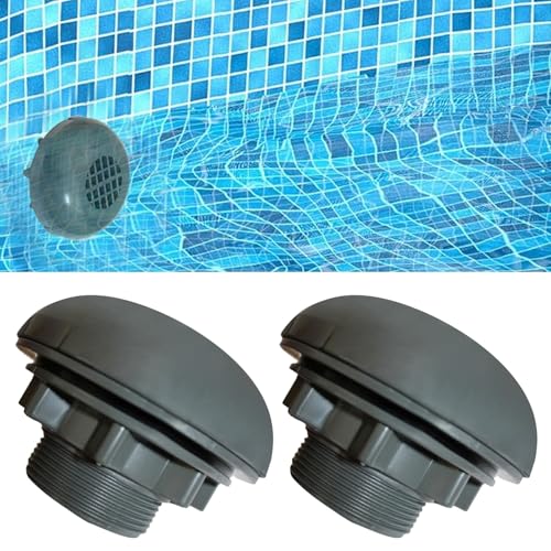 Hekasvm Lot De 2 Vanne de Entrée/Sortie pour Compatible avec Coleman, Intex, Bestway, Pompe de Filtre de Piscine Hors Sol, Adaptateurs 38mm Tuyau Piscine, Raccord pour...