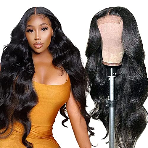 Body Wave Lace Front Wigs Human Hair, 4x4 Lace Closure Human Hair Wigs for Black Women, 150% Density Brazilian Virgin Hu