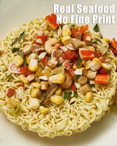 Image of Ramen Toppings Seafood Mix 14oz, 11 Ingredient Dried Seafood & Vegetable Blend with Goji, Savory Umami Flavor Upgrade Instant Noodles, Non-GMO, Low Sodium, Up To 20 Servings