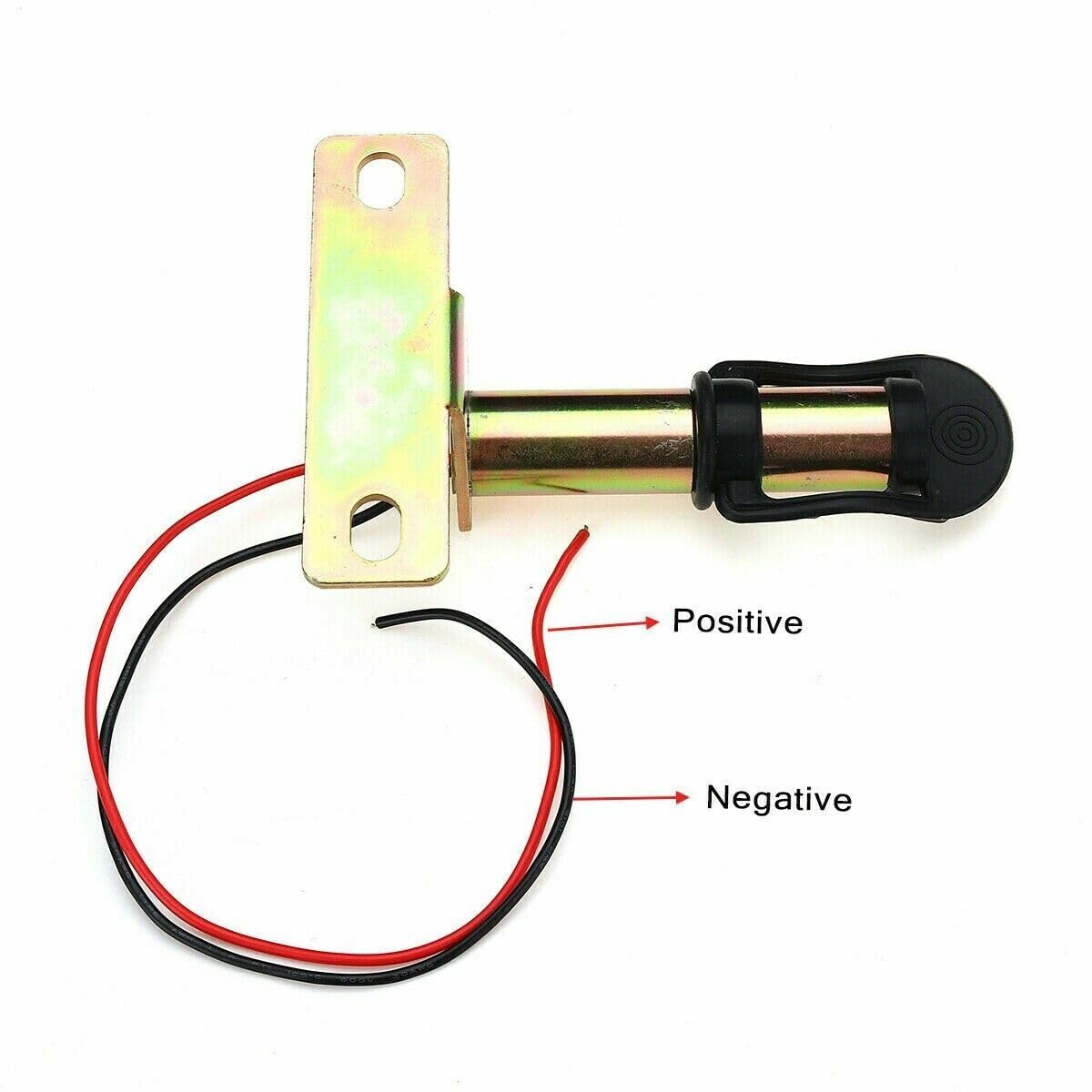 Support Latéral Métallique Pour Gyrophare Avec Connexion 2 Pôles - Hauteur 265 Mm, Déport 90 Mm (avec Capuchon)