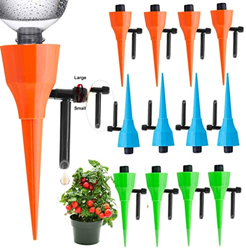 ?2020 NEW?Plant Self Watering Devices, Watering Plants Auto Spikes, Vacation Watering Devices, Automatic Waterer for Potted, Garden Automatic Waterer Drip Devices for Plant-Constant Pressure (12Pack)