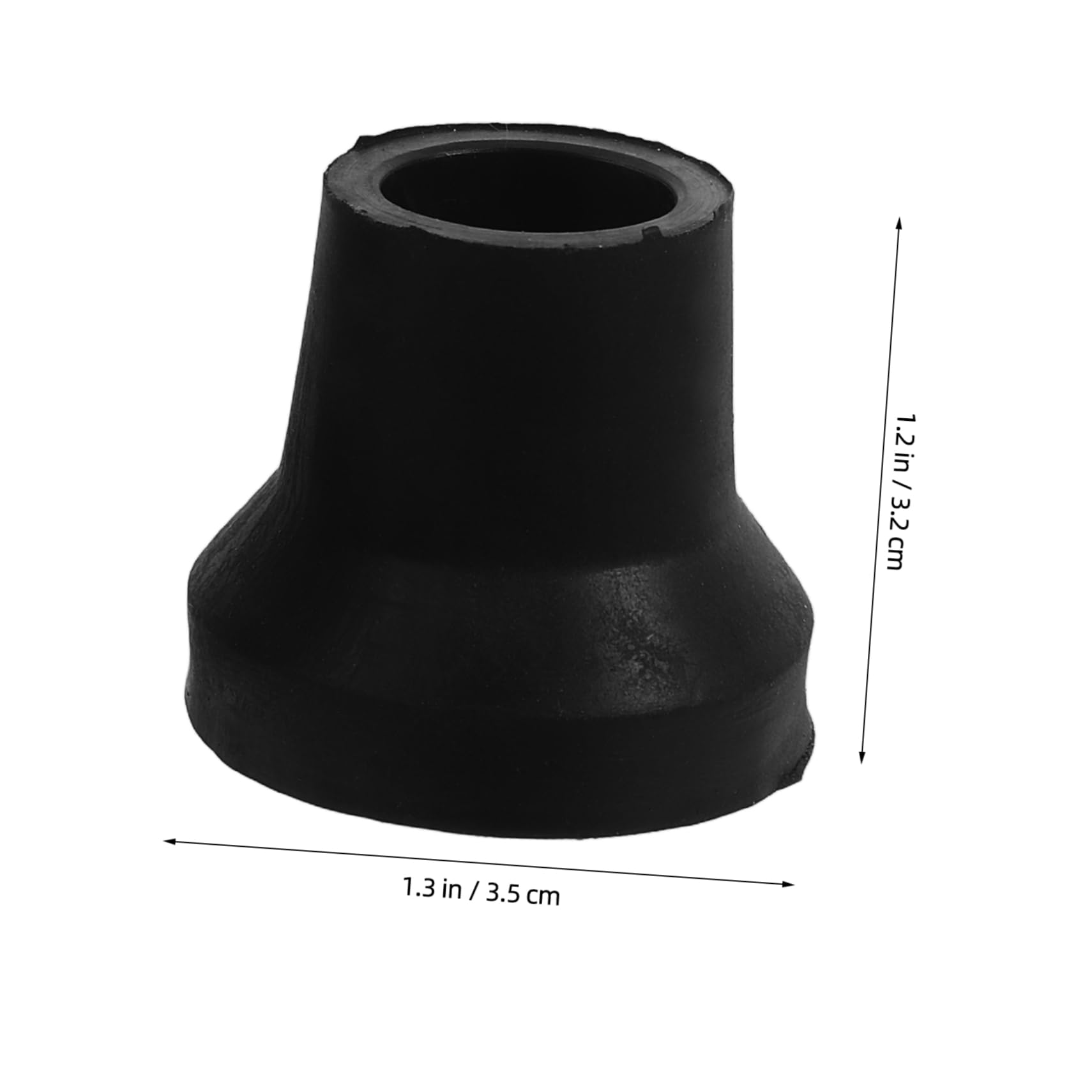 minkissy 8pcs 16mm Rubber Cane Tips Black Non-Slip Walking Stick Tips Replacement Rubber Foot Pad for Walking Sticks Hiking Stick Canes