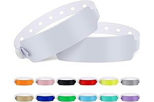 100-Pack Waterproof Wristbands for Students, Birthdays, and More
