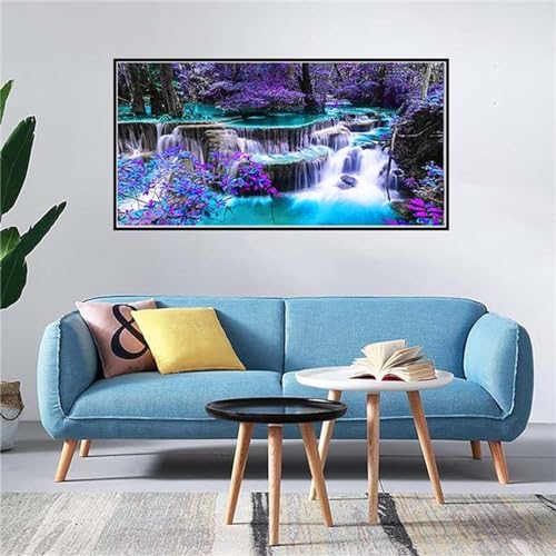 Peinture diamant cascade Alaoan 70x140cm pour décoration murale du salon