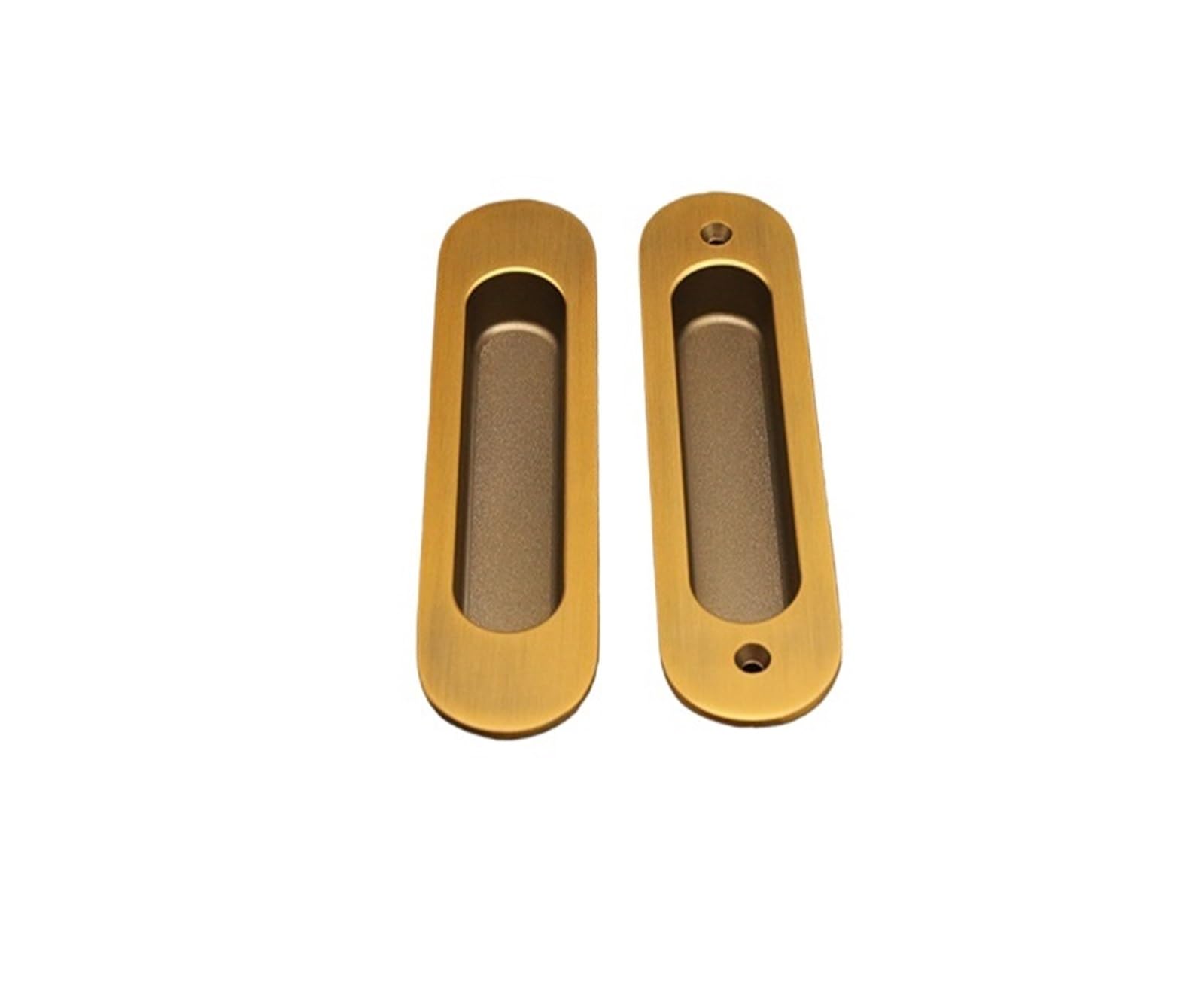 NYRXRYTCA Chinese Retro Sliding Door Lock Indoor Cabinet Wooden Door Double-Sided Sliding Door Lock Bathroom Balcony Flat Push Button European Style(KS03 yellow bronze)