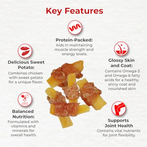Image of Drools Sweet Potato Twined Dog Treats, 70gm Pack, All Life Stages, roll