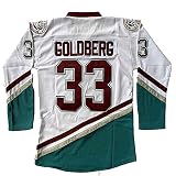 Herren Charlie Conway 96 Adam Banks 99 Greg Goldberg 33 Mighty Ducks Movie Eishockey Trikots genäht Grün Weiß S-XXXL - - Groß