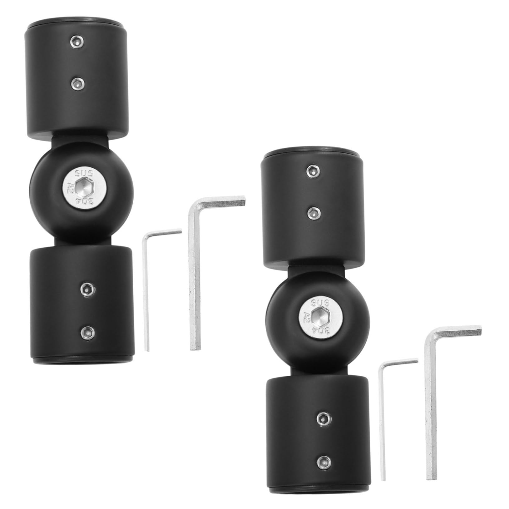 Connecteur angle tringle rideaux en acier inoxydable pour fenêtres baies