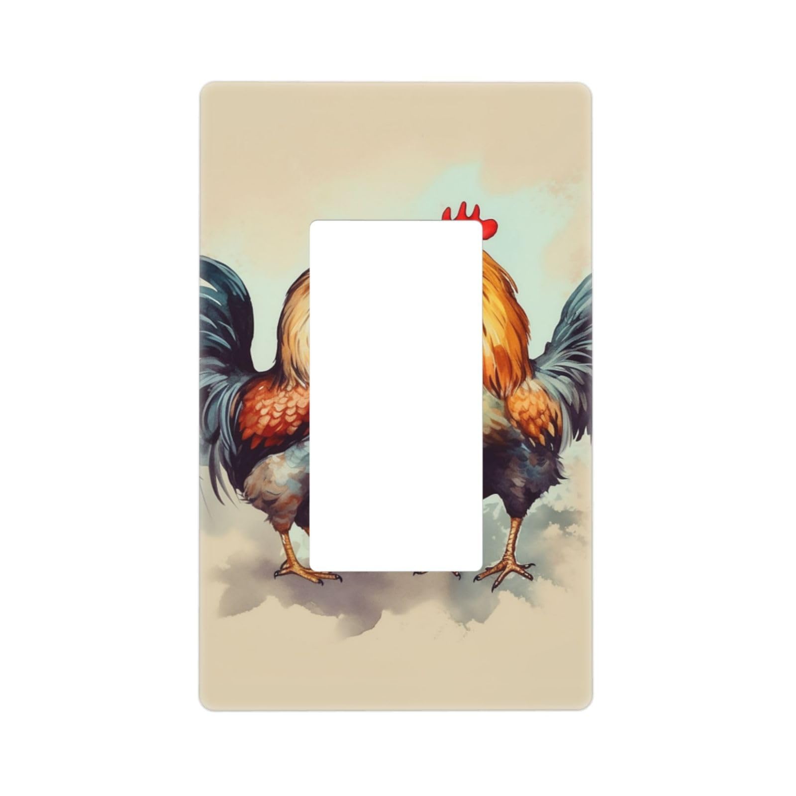 Kloph Style N Decorator Wall Plate 1 Gang Light Switch Covers Decorator Receptacle Outlet Covers Rooster And Hen Wall Plates For Electrical Outlets Plug Cover Single Rocker Switch Plates