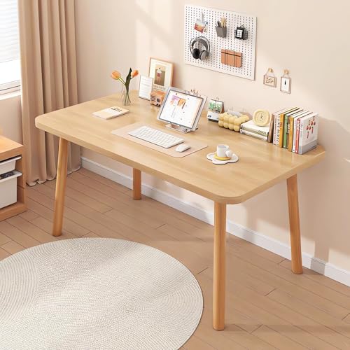 Home Office Desk Computer Desk Wood Dormitory Study Desk Writing Desk Bedroom Desk CB013 (Wood 100X50X75CM)