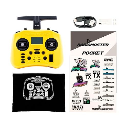 Image of Radiomaster Pocket ELRS Remote Controller Portable Hall Gimbal EdgeTX 2.10.5 Transmitter with LED Light for FPV Drone /RC Helicopter&Car Boats&Multirotor (Battery Not Included)