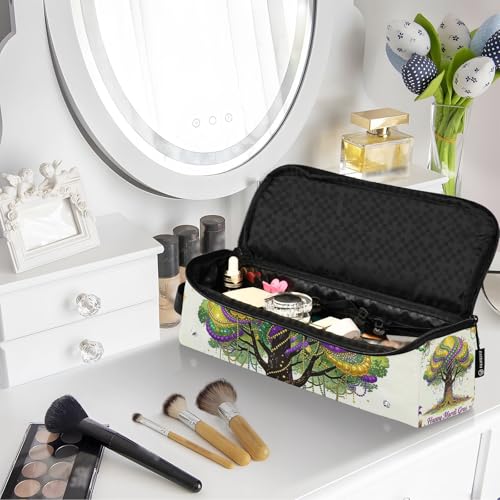 Bolso de viaje y tapete resistente al calor para herramientas de cabello, organizador impermeable para planchas, rizadores y secadoras miniatura 7