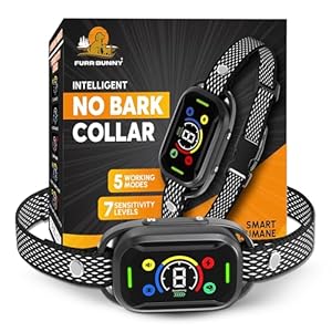 2025 Upgraded Intelligent Dog Bark Collar for Medium and Large Dogs – Beep, Vibration and Safe Static Shock, 7 Sensitivity Levels Adjustment – Effective Training to Stop Excessive Barking Fast