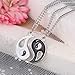 Produktbild MoonyLI Halskette Ying Yang Zwillinge Emoji Symbol Pendent Friendship Bester Freund Halsketten Paar Halskette 2St