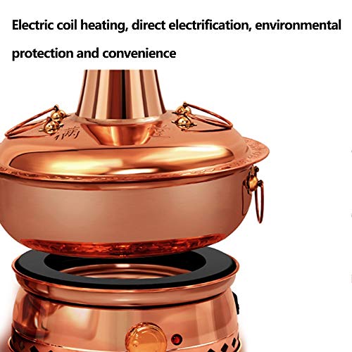 Olla caliente de cobre eléctrica y carbón 32cm miniatura 7
