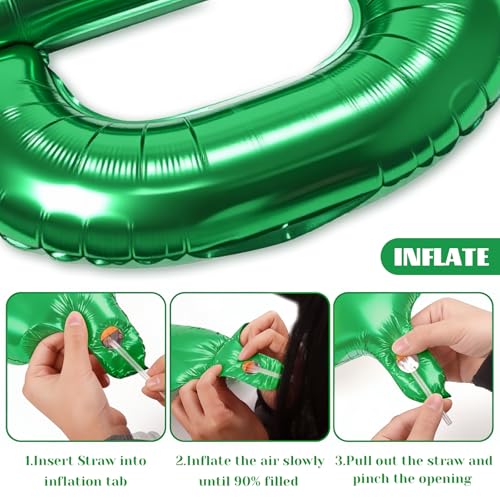 Image of 16in St Patricks Day Party Decorations Balloons-Classic Shamrocks Green LETS GET LUCKED UP St Patricks day Inflatables Lucky Irish Balloons Decor Saint Patricks Day&Green party Decorations