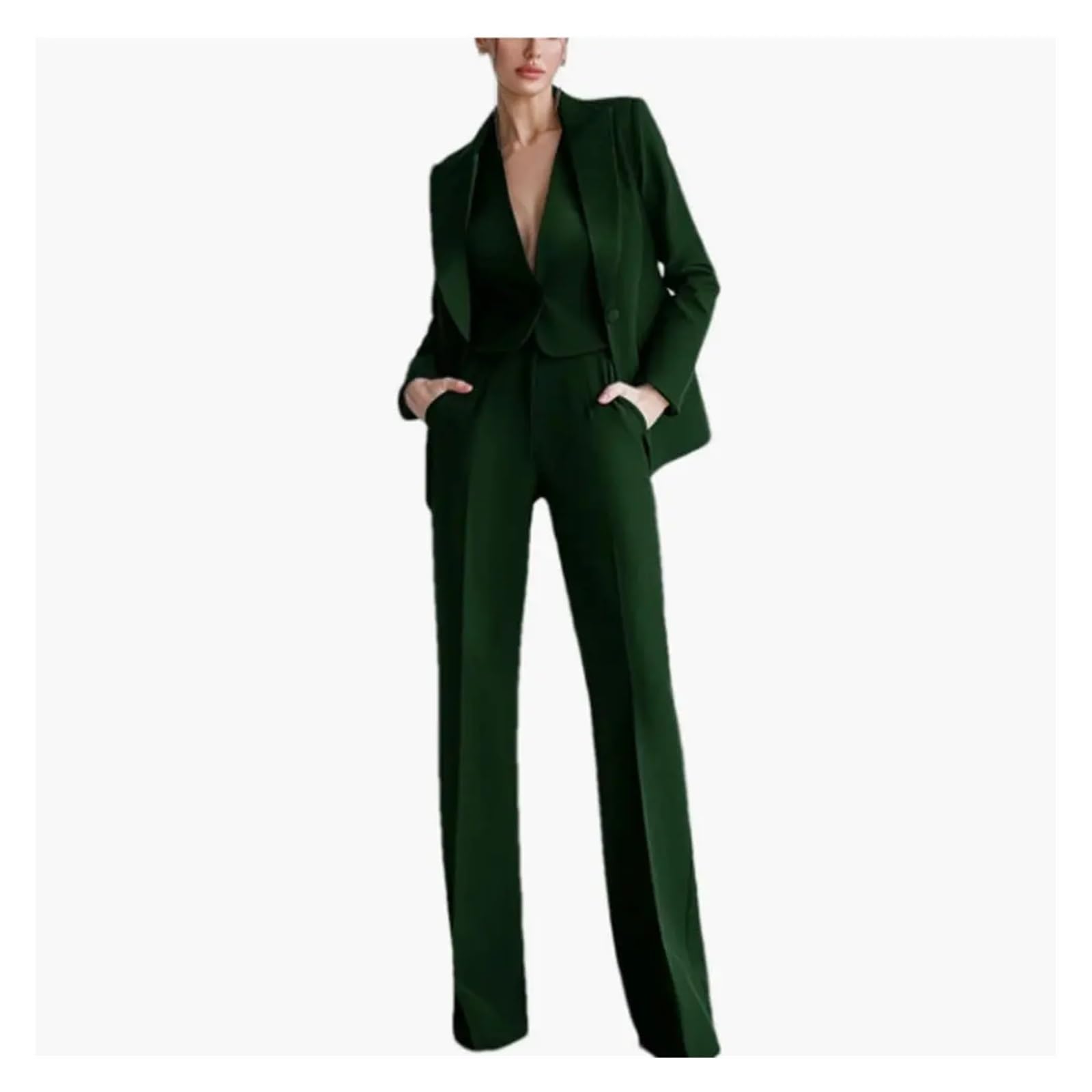 Completi Formali da Donna Completo da Lavoro 3 Pezzi Blazer Cappotto + Pantaloni + Gilet Formale Donna Professionali Ufficio per Lavoro