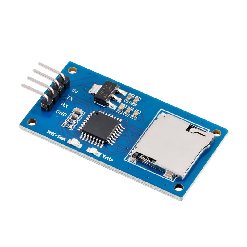 Mini Serial Data Logger with SD Card Holder, TXT Format Data Recording and Storage Module