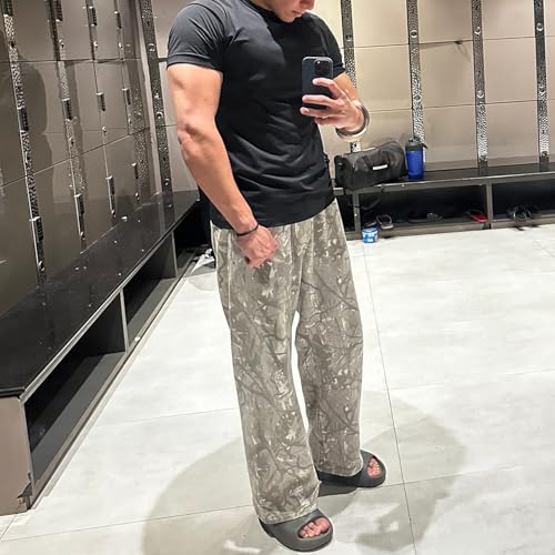 DIOTSR Mens Baggy Sweatpants Athletic Graphic Print Joggers Workout Streetwear Pants with Pockets4