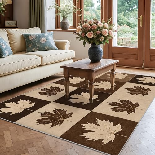 Tapis à poils courts style rustique chic, tissage haute densité - 5