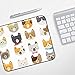 Produktbild Gaming Mousepad Mauspad,Kinder, Katzen Kostüm mit Brille Fliege Bandana Cartoon Kunst Handwerk Muster Print Haustiere Tierliebhaber Pr,Komfort Mousepad - verbessert Präzision und Geschwindigkeit