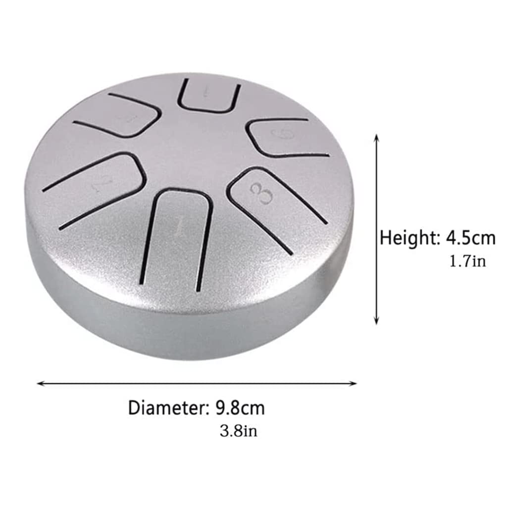 PAASHE Handpan Tambour Shaman Drum 3,8 Pouces 6 Tons Acier Langue Tambour Portable Langue Tambour débutant Adulte éthéré Tambour Handpan Tambour Haute qualité