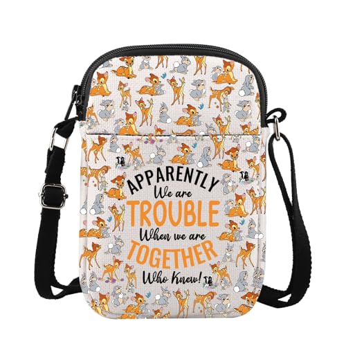 TGBJE Deer and Thumper Crossbody Bag Deer Fans Gifts Bunny Lover Grocery Bag Cartoon Movie Characters Gift