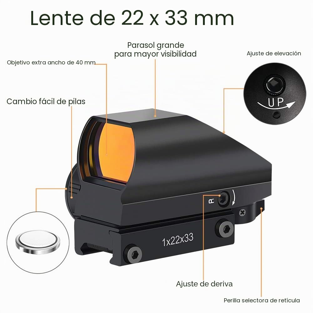 Feyachi RS-25 Mira de Punto Rojo Airsoft