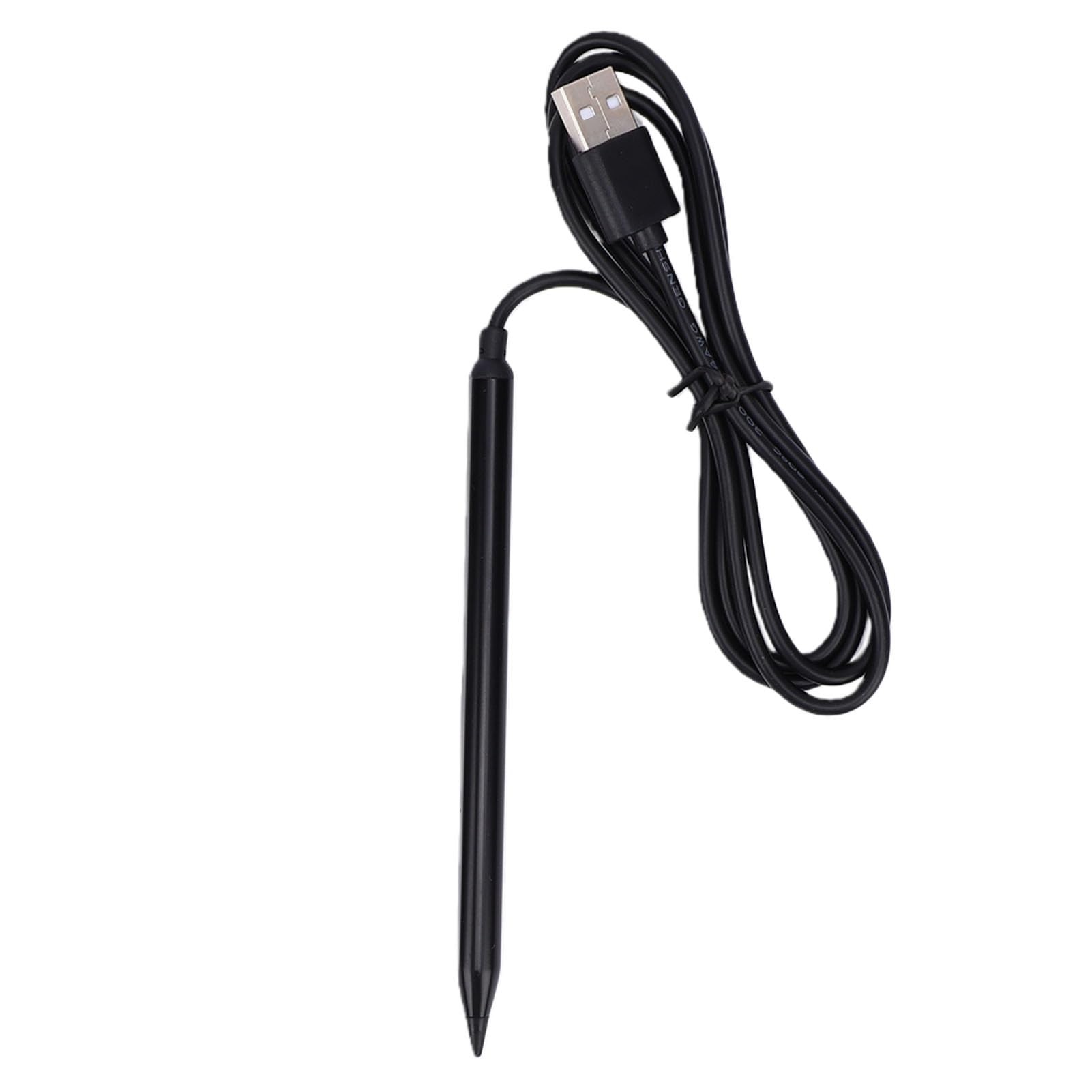 Alomejor Lápiz óptico Alimentado por USB Pantalla Táctil Capacitiva Industrial de Alta Sensibilidad para Tabletas y Teléfonos Negro 1 M (0442 Conector de Interfaz USB Negro en Uso)